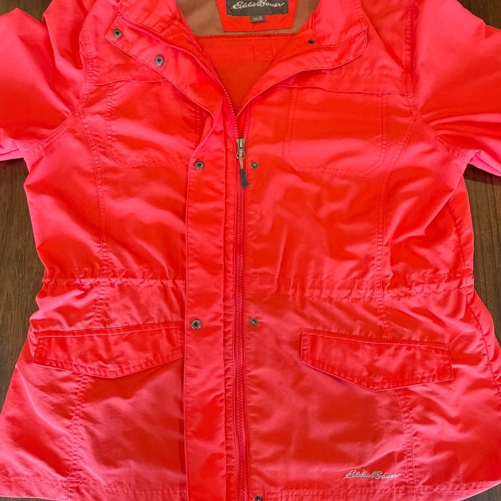 Eddie Bauer Women's Coral Windbreaker Zip Vented Nylon Jacket, Outdoor Size XL - Picture 8 of 16